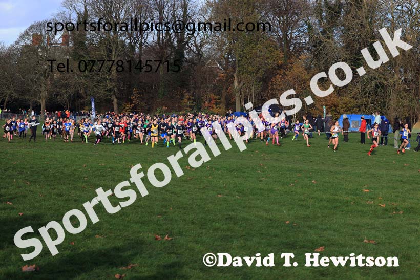 Girls Under-11s, 2023 British Athletics Cross Challenge, Sefton Park, Liverpool. Photo: David T. Hewitson/Sports for All Pics